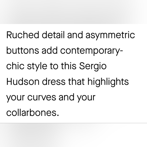 💜Sergio Hudson Asymmetrical Button Up Dress💜 - Picture 6 of 12